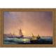 Shipping off The Dutch Coast 40x28 Large Gold Ornate Wood Framed Canvas Art by Ivan Aivazovsky