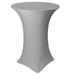 Your Chair Covers - 30 Inch Highboy Cocktail Round Stretch Spandex Table Cover Gray