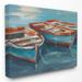 The Stupell Home Decor Collection Row Boats At Dock Wall Art