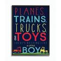 The Kids Room by Stupell Planes Trains Trucks and Toys Framed Wall Art by Heather Rosas