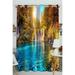 Phfzk Mountain & Lake Window Curtain Turquoise Water And Sunny Beams In National Park Croatia Landscape Window Curtain Blackout Curtain For Bedroom Living Room Kitchen Room 52X84 Inches One Piece