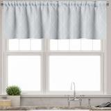 Ambesonne Geometric Window Valance Diagonal Striped Rhombs 54 X 18 Pale Purpleblue White