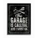 Stupell Industries Garage Is Calling Work Room Funny Word Design Framed Wall Art by Retrorocket Studio