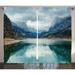 Lake House Decor Curtains 2 Panels Set Alpine Lake with Dramatic Sky Forest and Mountains Fantastic Journey Art Photo Living Room Bedroom Accessories 108 X 90 Inches by Ambesonne