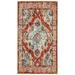 SAFAVIEH Monaco Toria Traditional Area Rug Orange/Light Blue 2 2 x 4