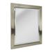 Head West Brushed Nickel Frame Vanity Mirror with Chrome Liner - 27.5 x 33.5