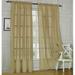 Elegant ComfortÂ® 2 Piece Solid SHEER PANEL with ROD POCKET - Window Curtain 60-inch width X 84-inch Length - Tan