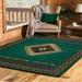 United Weavers Brunswick Avalon Southwestern Border Area Rug LT Green 5 3 x 7 6