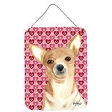 Chihuahua Love and Hearts Aluminium Metal Wall or Door Hanging Prints