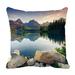 PHFZK Landscape Nature Scenery Pillow Case Mountain Lake in National Park Pillowcase Throw Pillow Cushion Cover Two Sides Size 18x18 inches