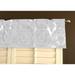 flocking damask taffeta window valance 56 wide white on white