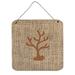 Carolines Treasures BB1101-BL-BN-DS66 Coral Burlap and Brown BB1101 Wall or Door Hanging Prints 6x6 multicolor