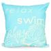 E by Design Beach Vacation Mellow Mantra Decorative Pillow