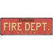 EDMOND FIRE DEPT. Home Decor Metal Sign Police Gift 8x24 108240013340