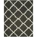 SAFAVIEH Dallas Logan Geometric Shag Area Rug Dark Grey/Ivory 11 x 15