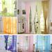 Voile Curtains Set of 2 Pair of Semi Sheer Drapes Valance Top Rod Pocket Tulle Window Treatment Curtain Panels for Living Room Bedroom Kitchen Home Decor