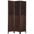 Legacy Decor Solid Wood Shutter 3 Panel Room Divider 71 Tall Espresso