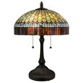 Meyda Tiffany 26322 Vintage Stained Glass / Tiffany Table Lamp From The Tiffany Candice