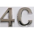 Apartment Number 4C Sign/Mailbox Number Sign Door Number Sign. (Silver 3D Size 2.75 x 1.75 Comes with Double Sided Tape)- The Maple line