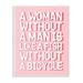 Stupell Industries Woman Without Man Funny Word Fashion Modern Pink Design Wall Plaque Art by Daphne Polselli