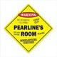 SignMission X-Pearlines Room 12 x 12 in. Crossing Zone Xing Room Sign - Pearlines