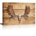 wall26 - Rustic Canvas Wall Art - Elk Antler - Giclee Print Modern Wall Art | Stretched Gallery Wrap Ready to Hang Home Decoration - 12x18 inches
