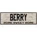 BERRY Rustic Home Sweet Home Sign Gift 6x18 Metal Decor 206180084205