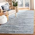 SAFAVIEH Montauk Robynne Braided Chevron Area Rug Blue 5 x 8