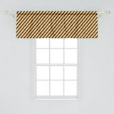 Ambesonne Vintage Window Valance Brown Toned Diagonal Lines Stripes Modern Geometrical Image Art Print Curtain Valance for Kitchen Bedroom Decor with Rod Pocket 54 X 18 Sand Brown Chocolate