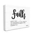 Stupell Home DÃ©cor Faith Definition Religious Black and White Word Design Canvas Wall Art by Imperfect Dust