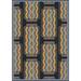 Joy Carpets 1757C-04 Any Day Matinee Deco Ticket Rectangle Theater Area Rugs 04 Charcoal - 5 ft. 4 in. x 7 ft. 8 in.