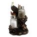 Ebros Bald Eagle Residing By Its Nests Salt and Pepper Shaker Set Holder 6.5 H