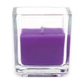 Jeco CVZ-043-8 Square Glass Votive Candles Purple - 96 Piece