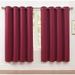 2 Pack: Hotel Thermal Grommet 100% Blackout Curtains - Burgundy 63 in. Length