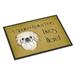 Carolines Treasures BB1469JMAT Pekingese Spoiled Dog Lives Here Door Mat Indoor Rug or Outdoor Welcome Mat 24x36