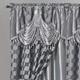 GOHD Circle Cycle. Clipped Voile. Voile Jacquard Window Curtain Drape with Attached Fancy Valance and Taffeta Backing. 2pcs Set. Each pc 54 inch Wide x 84 inch Drop + 18 inch Valance. (Grey)