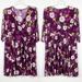 Torrid Dresses | Floral Print Faux Wrap Dress Purple Torrid 2x | Color: Purple | Size: 2x