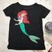 Disney Tops | Disney The Little Mermaid Ariel Short Sleeve Shirt | Color: Black/Red | Size: Xs