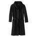 Men's Big & Tall Fleece Robe by KingSize in Black (Size XL/2XL)