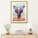 East Urban Home Elephant Blue Morpho Lenity Mint by Soaring Anchor Designs - Graphic Art Print Paper/ in Brown/Gray/Green | Wayfair