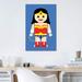 East Urban Home Toy Wonder Woman by Rafael Gomes - Graphic Art Print Canvas/Metal in Blue/White/Yellow | 40 H x 26 W x 1.5 D in | Wayfair