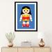 East Urban Home Toy Wonder Woman by Rafael Gomes - Graphic Art Print Paper/Metal in Blue/White/Yellow | 32 H x 24 W x 1 D in | Wayfair