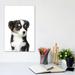 East Urban Home Mini Australian Shepherd Puppy by Watercolor Luv - Painting Print Canvas in Black/White | 12 H x 8 W x 0.75 D in | Wayfair