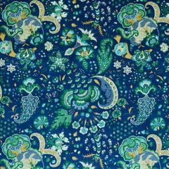 Schumacher Majorelle Velvet Fabric in Blue | 51.5 W in | Wayfair 179420