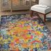 Black/Blue 96 x 60 x 0.5 in Area Rug - Trent Austin Design® Rizer Abstract Multicolor Area Rug Polypropylene | 96 H x 60 W x 0.5 D in | Wayfair