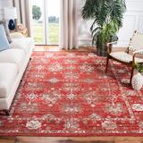 Red/White 96 x 0.1 in Indoor Area Rug - Bungalow Rose Chauncey Oriental Red/Ivory Area Rug Polyester/Cotton | 96 W x 0.1 D in | Wayfair