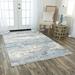 Blue/Gray 102 x 0.5 in Area Rug - 17 Stories Abstract Handmade Abstract Tufted Gray/Blue/Ivory Area Rug Polyester/Wool | 102 W x 0.5 D in | Wayfair