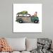 The Holiday Aisle® Christmas Cars IV by Jennifer Paxton Parker - Painting Print on Canvas in White | 36 H x 36 W x 1.25 D in | Wayfair