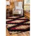 Black/Red 126 x 94 x 0.53 in Area Rug - Millwood Pines Espino Geometric Beige/Burgundy/Black Area Rug | 126 H x 94 W x 0.53 D in | Wayfair