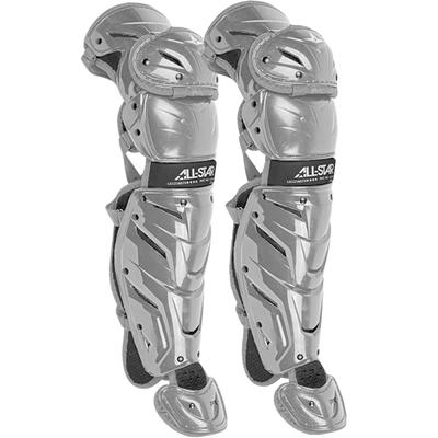 All Star Youth System Seven Axis Catcher's Leg Guards - Ages 12-16 Graphite